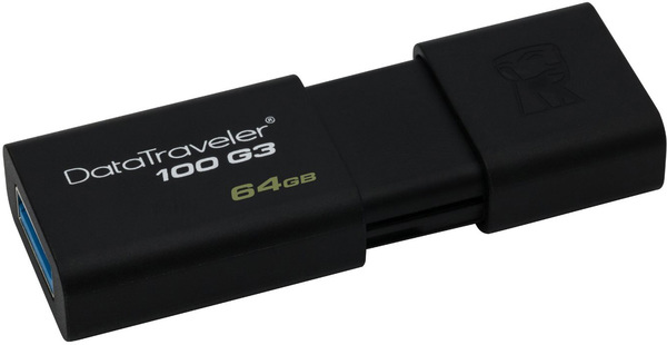 

Флеш-драйв KINGSTON DataTraveler 100 G3 64 GB (DT100G3/64GB), DT100 G3 64GB USB 3.0