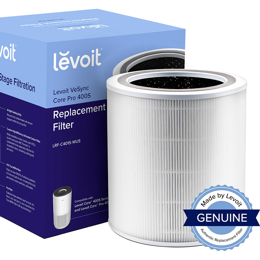 

Фильтр для воздухоочистителя LEVOIT Air Cleaner Filter Core 400S True HEPA 3-Stage (Original) (HEACAFLVNEU0052), Air Cleaner Filter Core 400S True HEPA 3-Stage