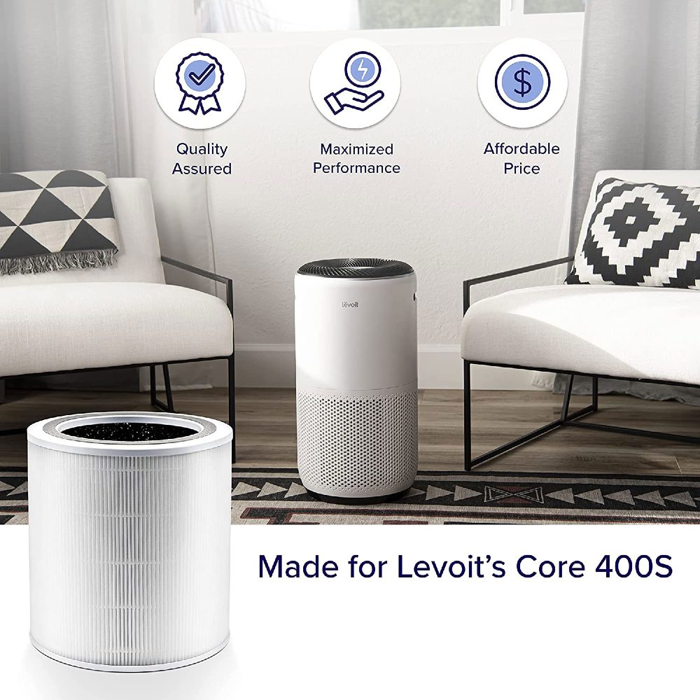 Фільтр для воздухоочистителя LEVOIT Air Cleaner Filter Core 400S True HEPA 3-Stage (Original) (HEACAFLVNEU0052) Тип фільтра HEPA