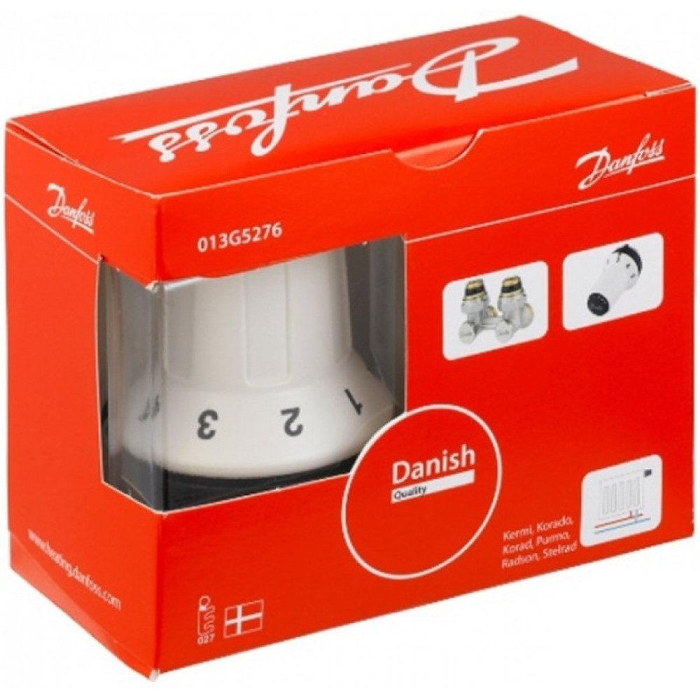 Комплект радиаторных терморегуляторов DANFOSS RAS-CK + RLV-KS 1/2" M30x1.5 угловой (013G5276) Тип аксессуаров для радиаторов