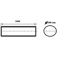 Воздуховод AIRROXY ф100 1 м (02-466)