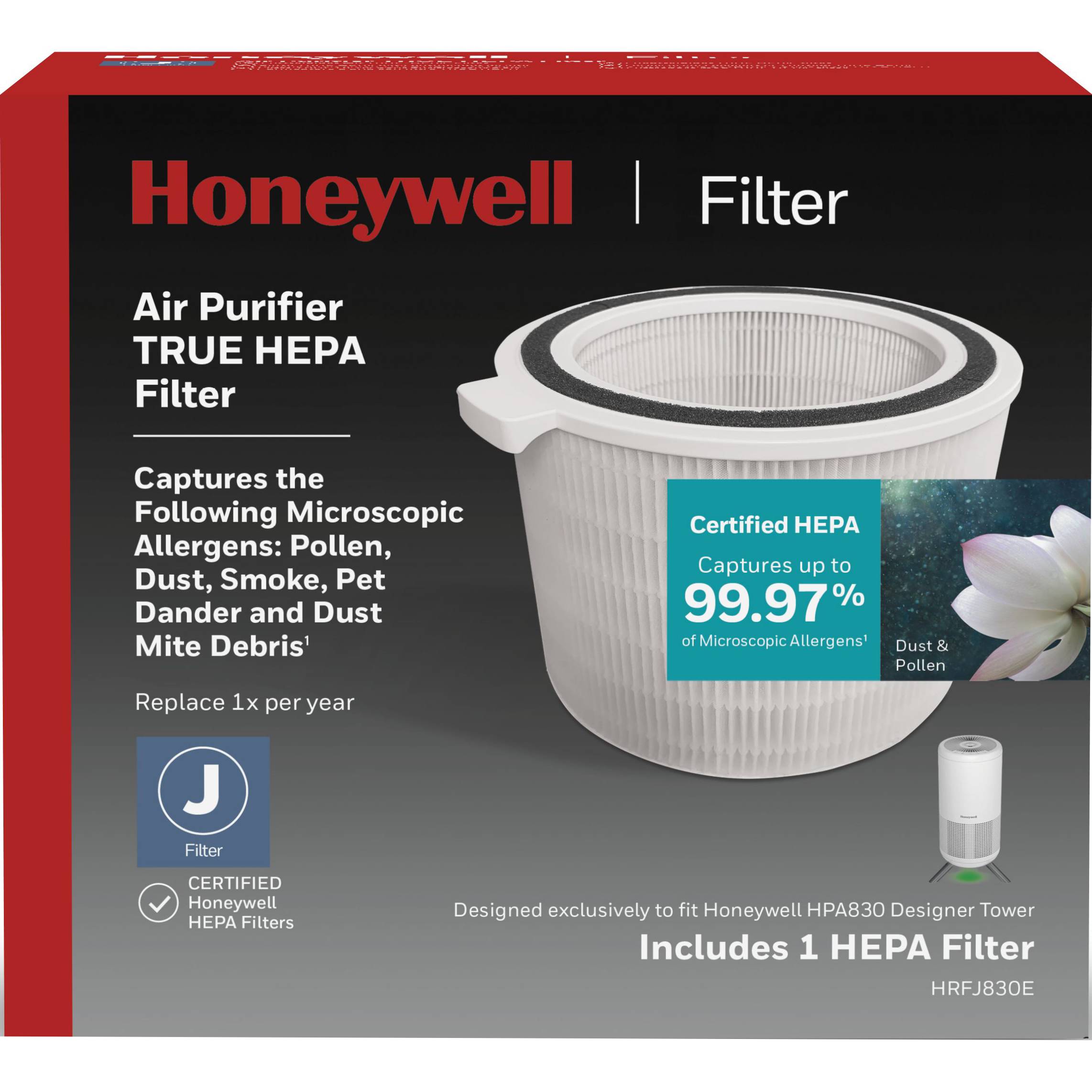 НЕРА-фильтр HONEYWELL для HPA830 (HRFJ830E) Тип фильтра HEPA