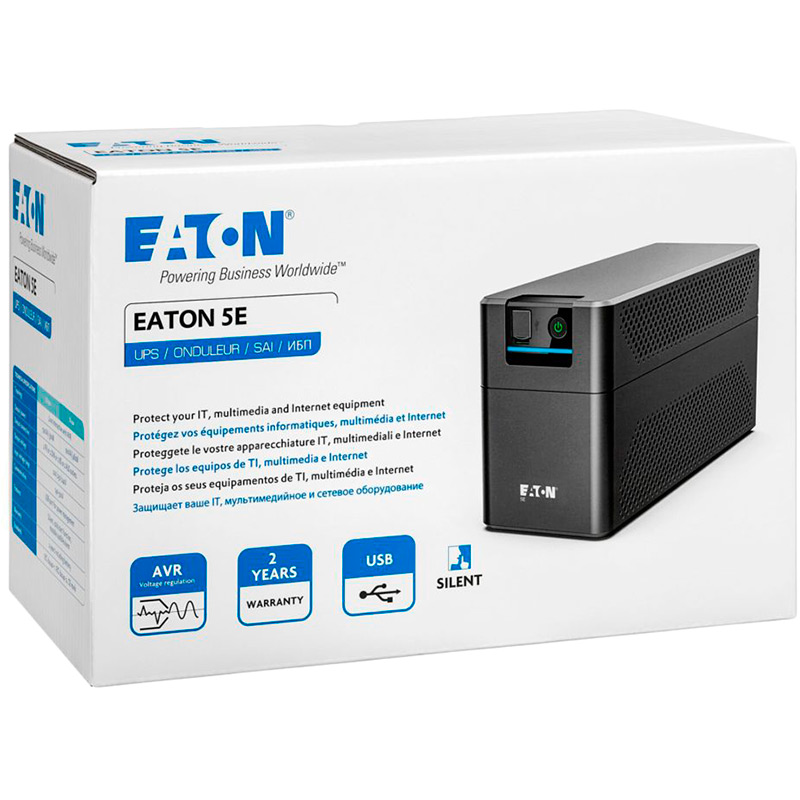 ИБП EATON 5E 900 USB DIN G2 900VA/480W USB 2xSchuko (5E900UD) Мощность 480