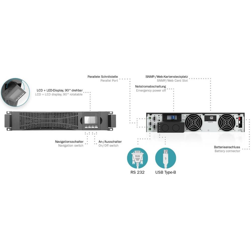 ДБЖ DIGITUS 6kVA/6kW (DN-170106) Час перезаряджання акумулятора 8