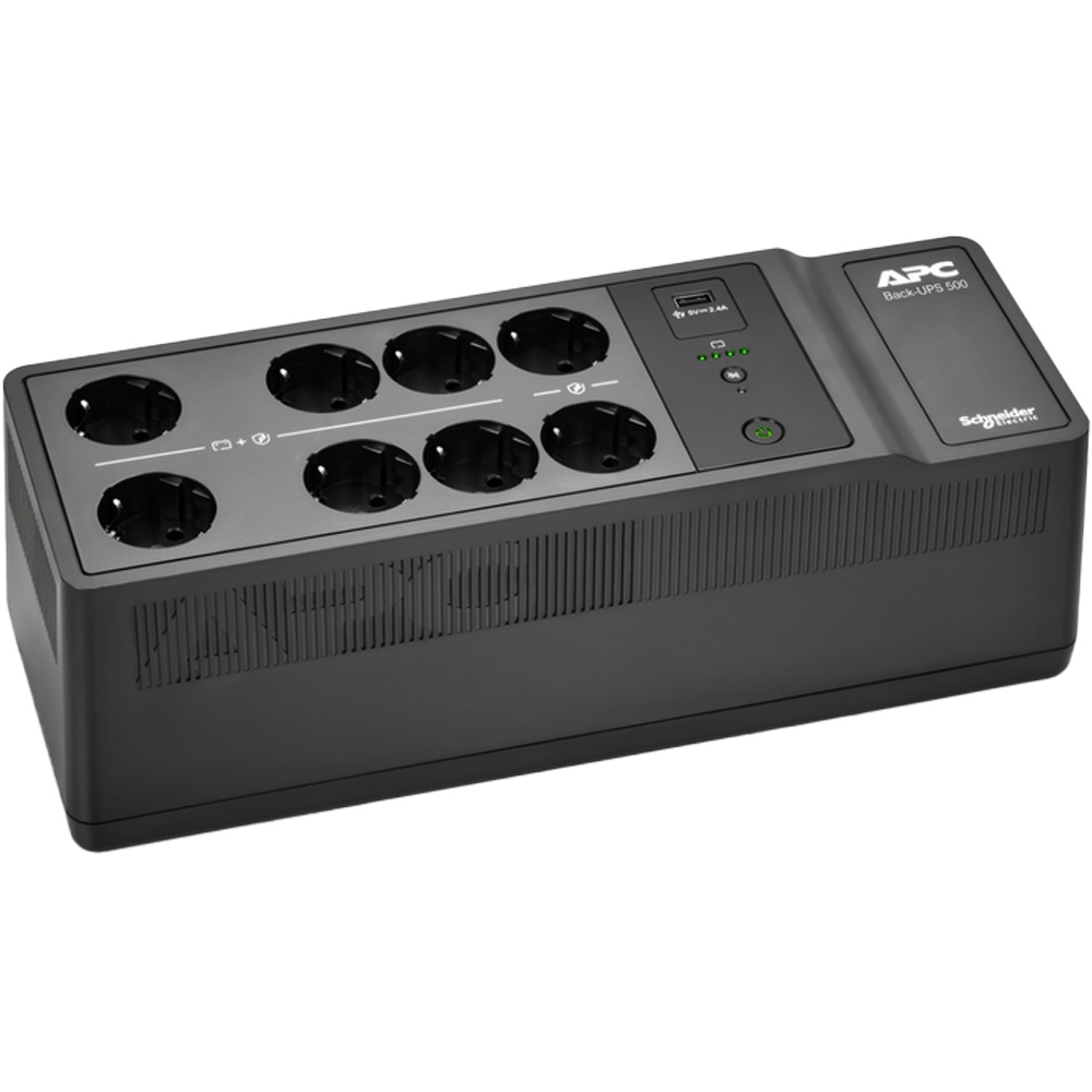 ДБЖ APC 300W/500VA, USB charging port (BE500G2-GR) Тип резервний (off-line)