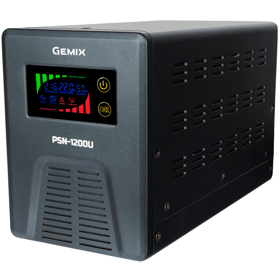 ДБЖ GEMIX PSN-1200U 1200VA/800W (PSN-1200U) Тип лінійно-інтерактивний (line-interactive)