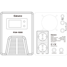 ИБП GEMIX PSN-1000 1000VA/600W