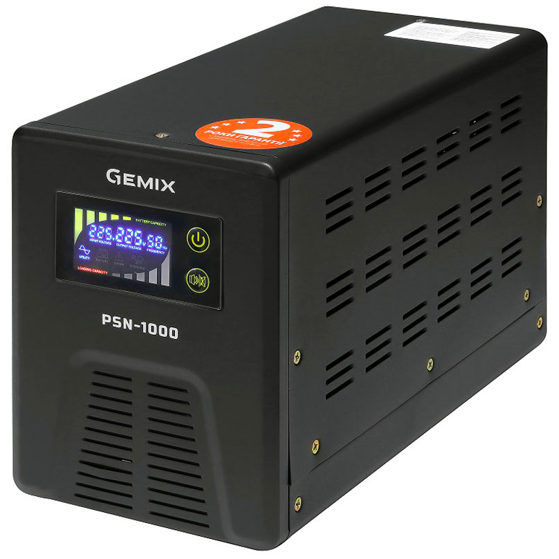 ИБП GEMIX PSN-1000 1000VA/600W Тип линейно-интерактивный (line-interactive)