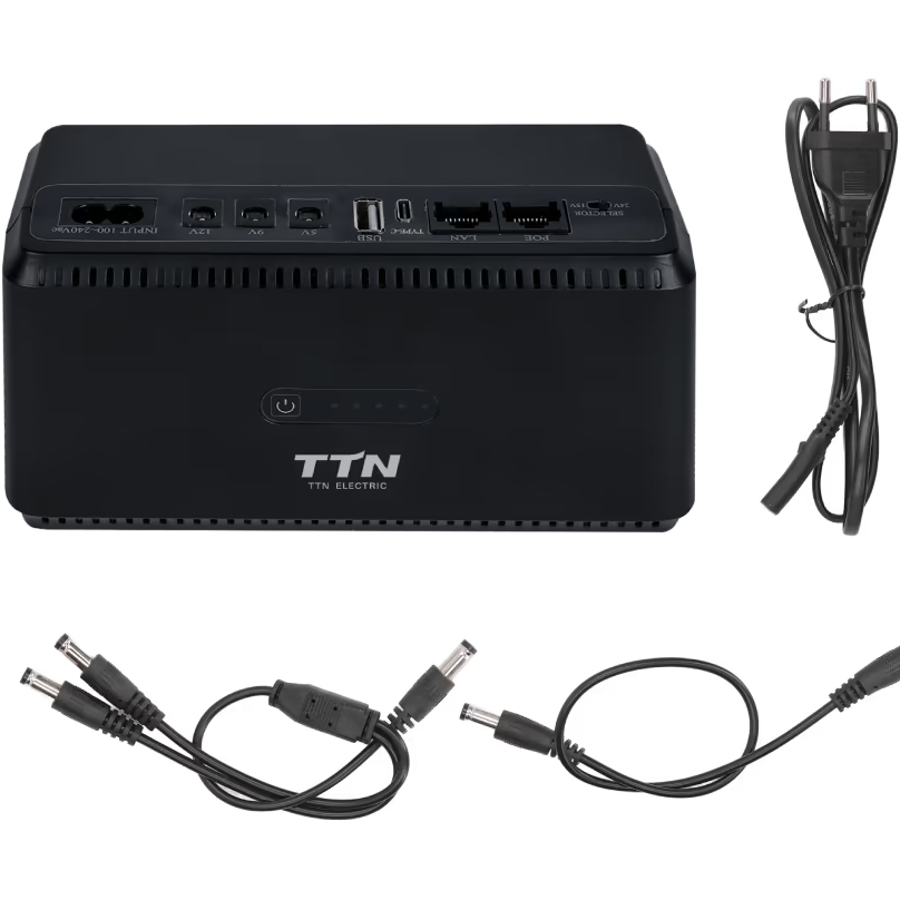 ИБП TTN для роутера DCL-36W 36W LiFePo4 Type-C+PoE 20000mAh Black (1283126598449) Тип для сетевого оборудования