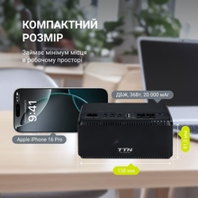 ИБП TTN для роутера DCL-36W 36W LiFePo4 Type-C+PoE 20000mAh Black (1283126598449)