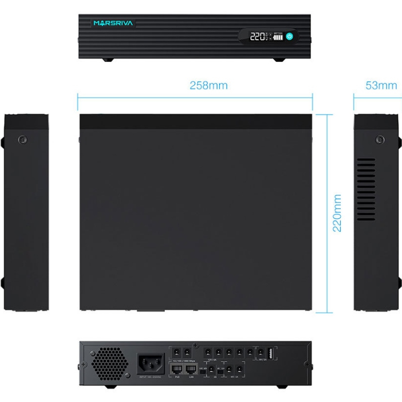 ИБП MARSRIVA DC UPS KP9 240VAC 100W 24000mAh (KP9_MARSRIVA) Мощность 100