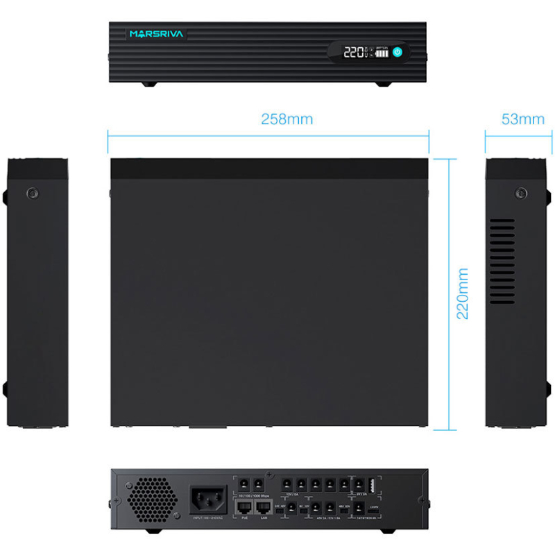 ДБЖ MARSRIVA DC UPS KP9 Pro 240VAC 100W 24000mAh (KP9 Pro_MARSRIVA) Потужність 100