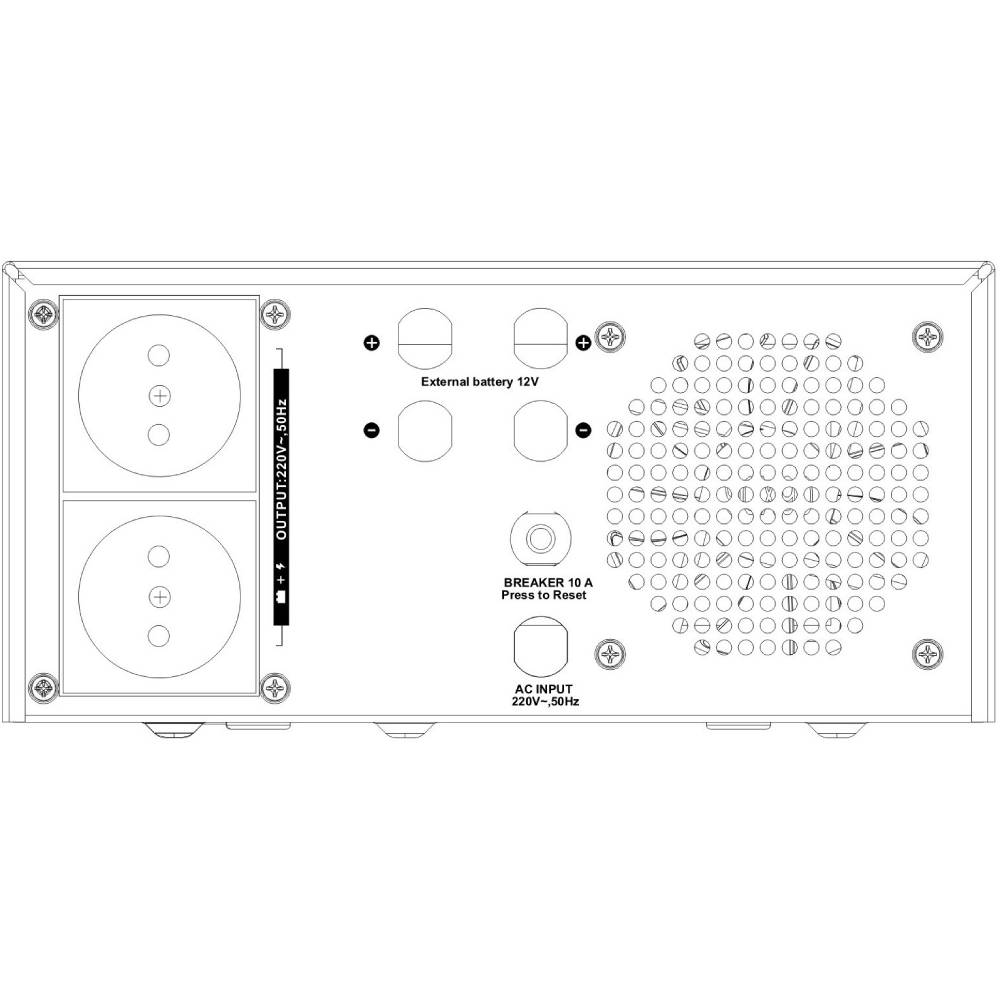 ДБЖ SVC XL-1200+12.8V 150Ah Потужність 1200