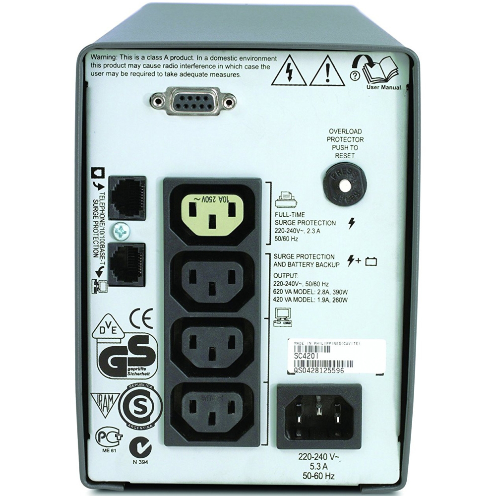 ДБЖ APC Smart-UPS SC 420VA (SC420I) Потужність 260