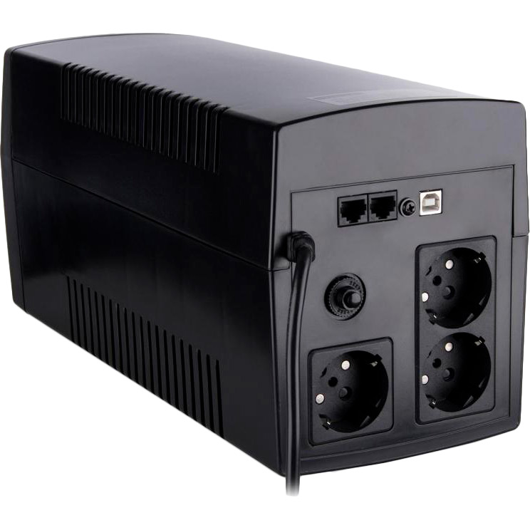 ИБП VINGA LED 1500VA plastic case with USB+RJ11 (VPE-1500PU) Мощность 1500