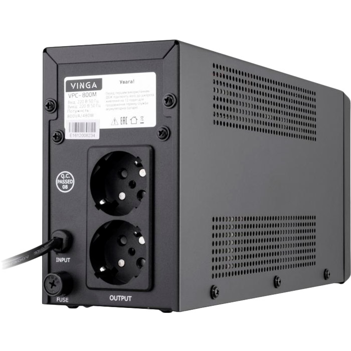 ИБП VINGA LCD 800VA (VPC-800M) Мощность 800