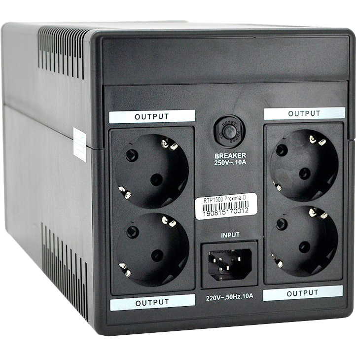 ДБЖ RITAR RTP1200 Proxima-D 720W (RTP1200D / 05852) Тип лінійно-інтерактивний (line-interactive)