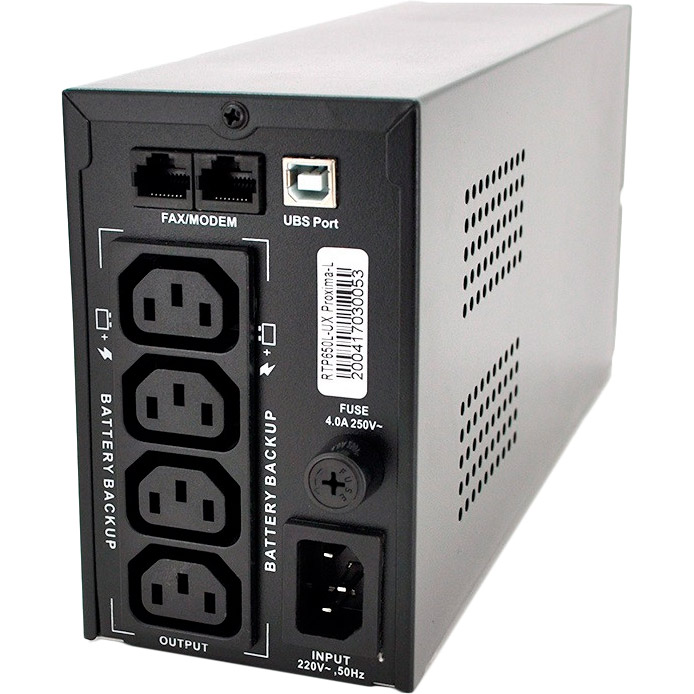 ИБП RITAR RTP650L-UX-IEC Proxima-L 390W (RTP650L-UX-IEC/06809) Тип линейно-интерактивный (line-interactive)