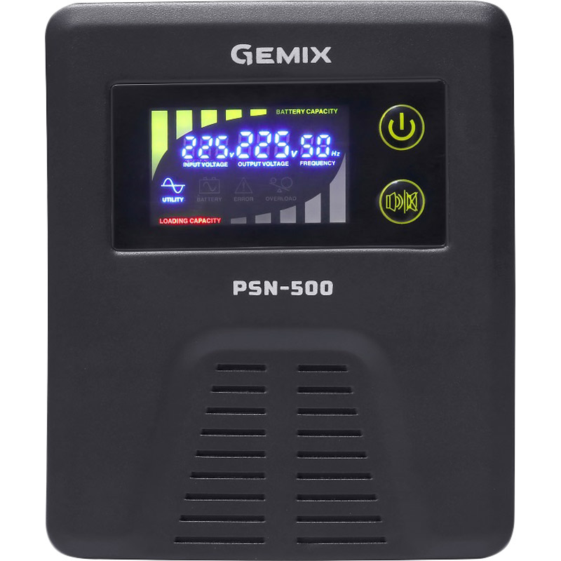 ИБП GEMIX PSN-500 500VA/300W 12V Schuko