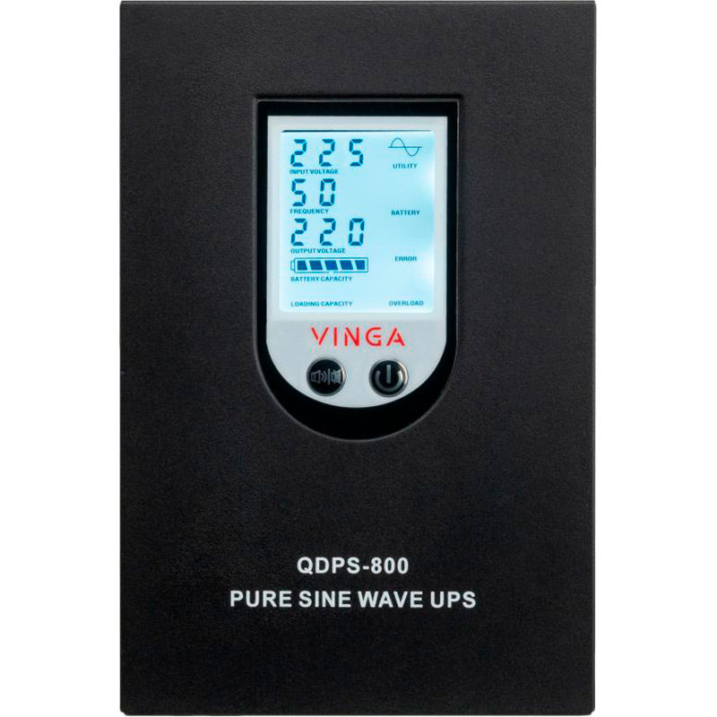 ДБЖ VINGA QDPS-800 800VA LCD (QDPS-800) Тип лінійно-інтерактивний (line-interactive)