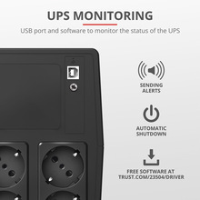 ИБП TRUST Paxxon 1000VA Black (23504)