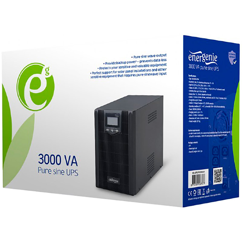 ДБЖ ENERGENIE EG-UPS-PS 3000-01 3000VA (EG-UPS-PS3000-01) Потужність 3000