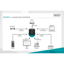 ДБЖ DIGITUS Line-Interactive 1000VA/600W (DN-170074)