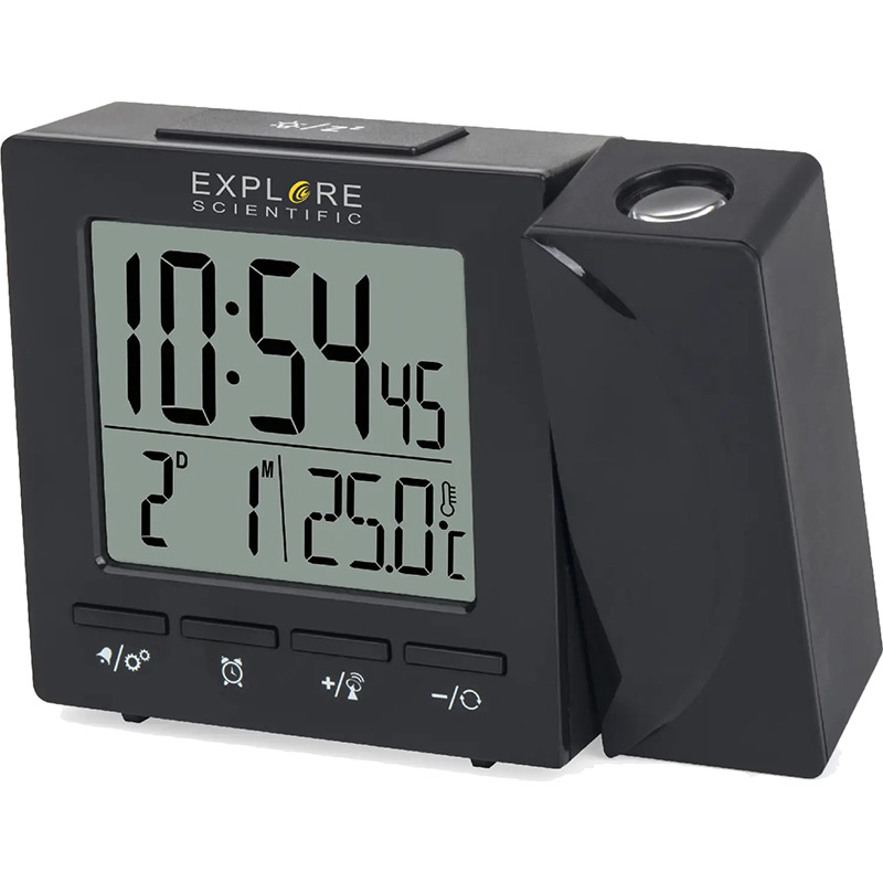 

Часы настольные EXPLORE SCIENTIFIC Projection RC Alarm Black (RDP1001CM3LC2), Годинник проекційний Projection RC Alarm Black