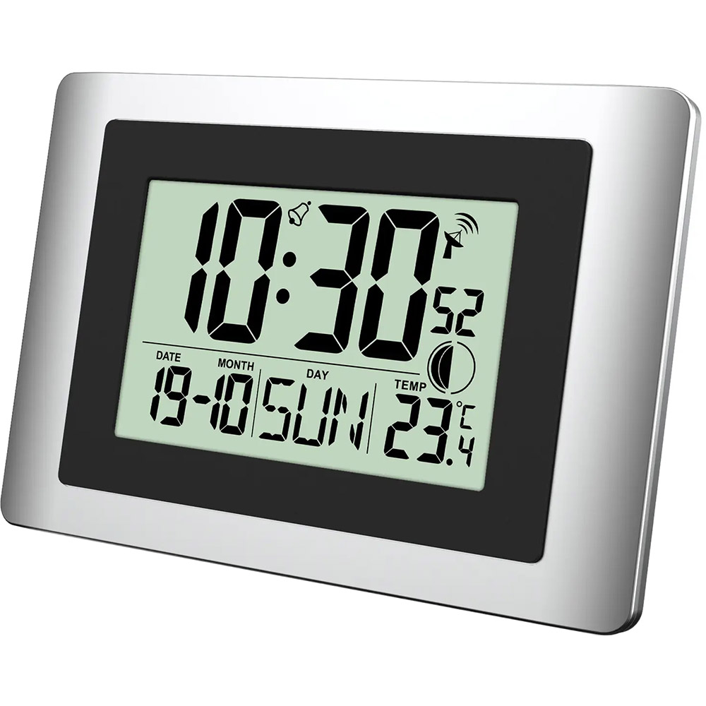 Годинник настільний TECHNOLINE WS8028 Silver/Black Дисплей True
