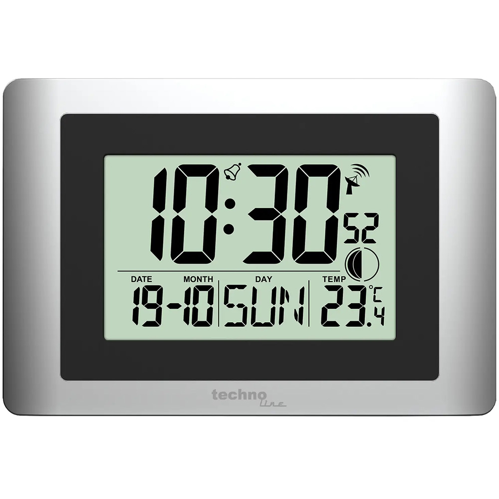 Годинник настільний TECHNOLINE WS8028 Silver/Black