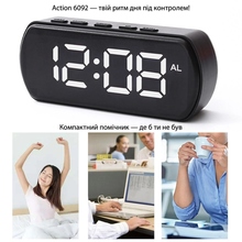 Годинник настільний ACTION 6092 Black (6092-act)