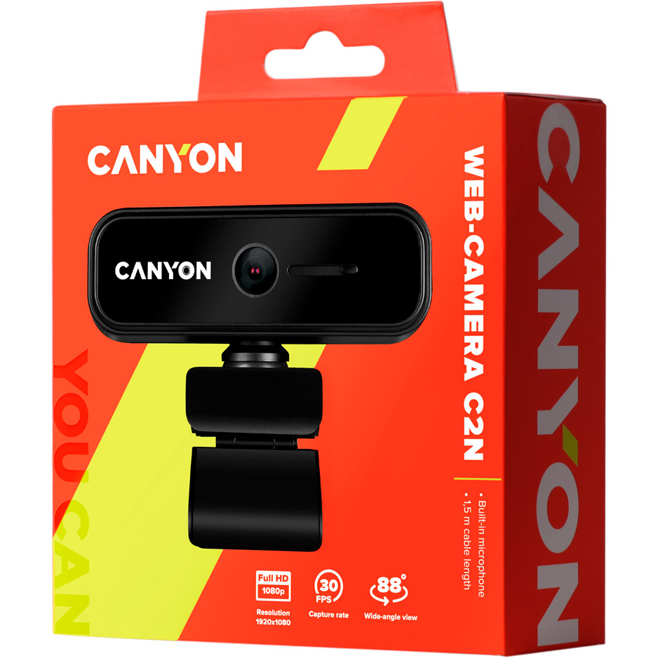 Web-камера CANYON 1080p Full HD C2N (CNE-HWC2N) Частота кадров 30