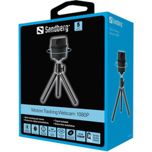 Web-камера Sandberg Motion Tracking Webcam 1080P + Tripod Black (134-27)