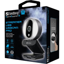 Web-камера Sandberg Streamer Webcam Pro Full HD Autofocus Ring Light Black (134-12)