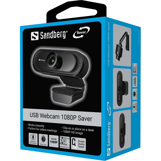 Web-камера Sandberg Webcam 1080P Saver Black (333-96) Роздільна здатність матриці 2