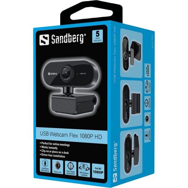 Web-камера Sandberg Webcam Flex 1080 HD Black (133-97) Спосіб фокусування автоматична