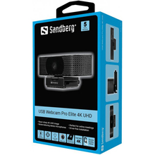 Web-камера Sandberg Webcam Pro Elite 4K UHD (IMX258) Autofocus USB-A/USB-C Black (134-28)