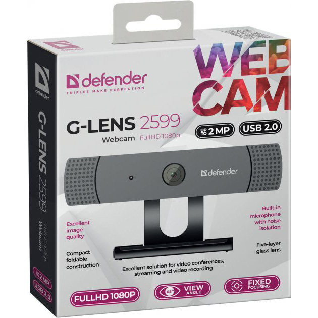 Зображення Web-камера DEFENDER G-lens 2599 FullHD 1080p (63199)