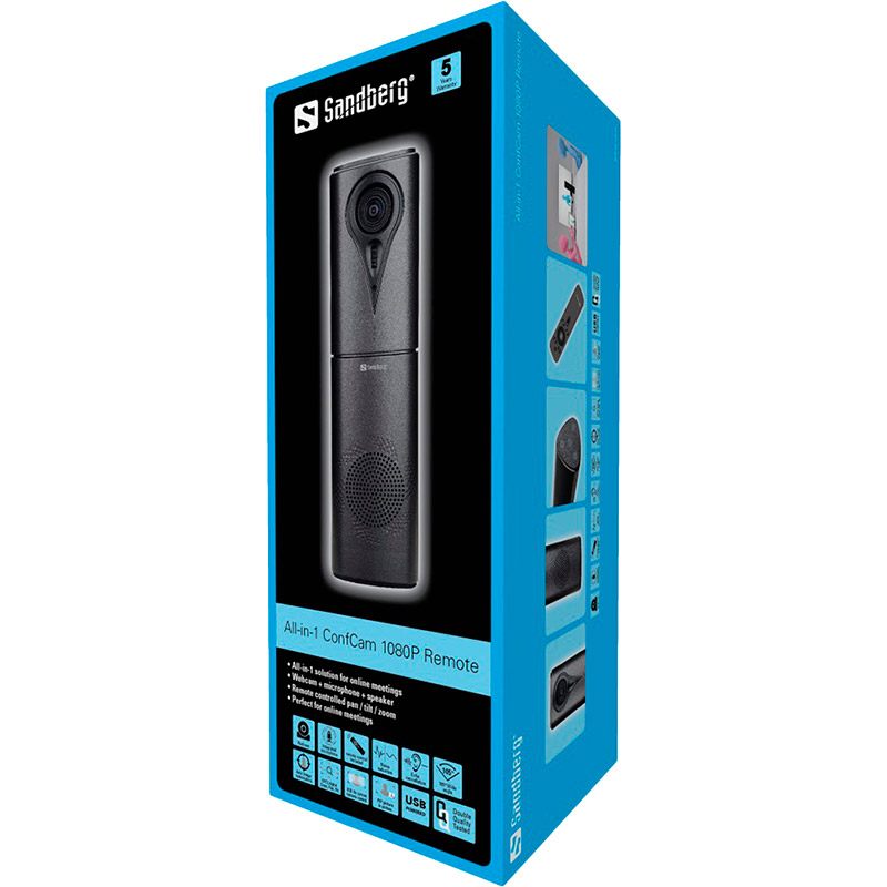 Web-камера SANDBERG All-in-1 ConfCam 1080P Remote (134-23) Разрешение матрицы 2.1