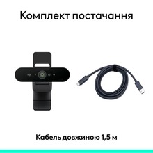 Web-камера LOGITECH Brio 4K Graphite (960-001718)