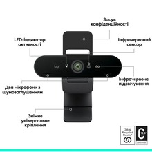 Web-камера LOGITECH Brio 4K Graphite (960-001718)