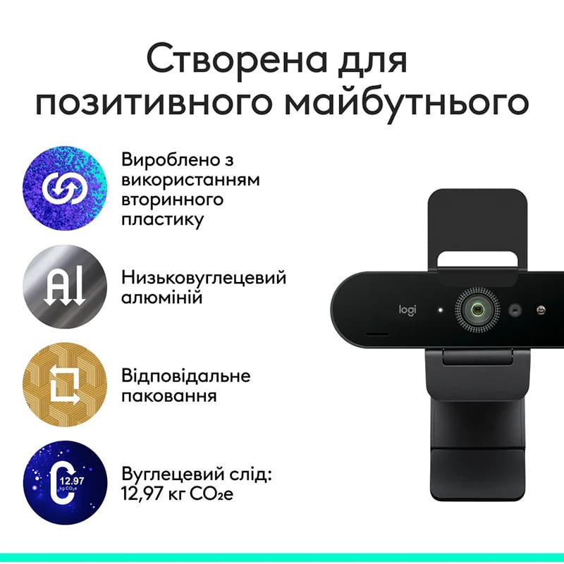 В интернет магазине Web-камера LOGITECH Brio 4K Graphite (960-001718)