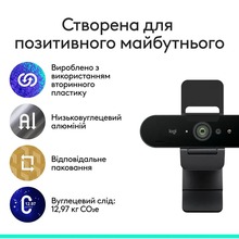 Web-камера LOGITECH Brio 4K Graphite (960-001718)