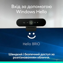 Web-камера LOGITECH Brio 4K Graphite (960-001718)