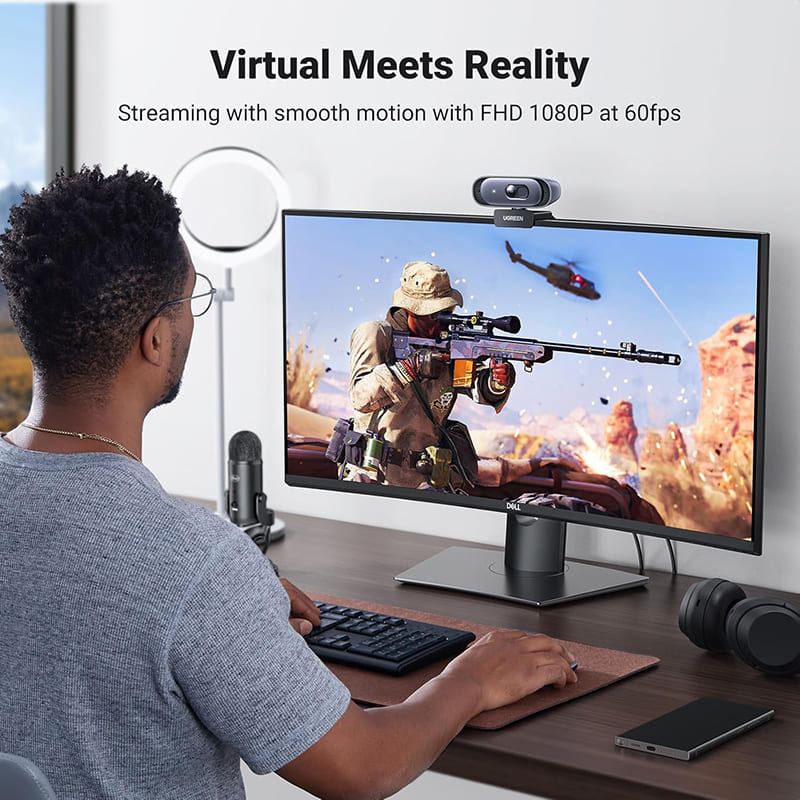 Web-камера UGREEN CM778 2K USB-A Black (35626) Дополнительно Шторка