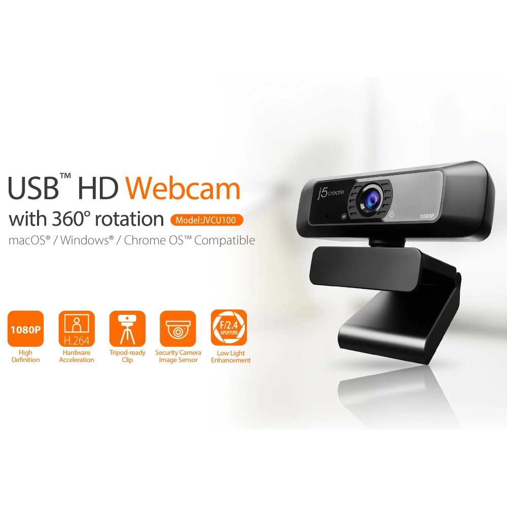 Заказать Web-камера J5CREATE JVCU100-N Black