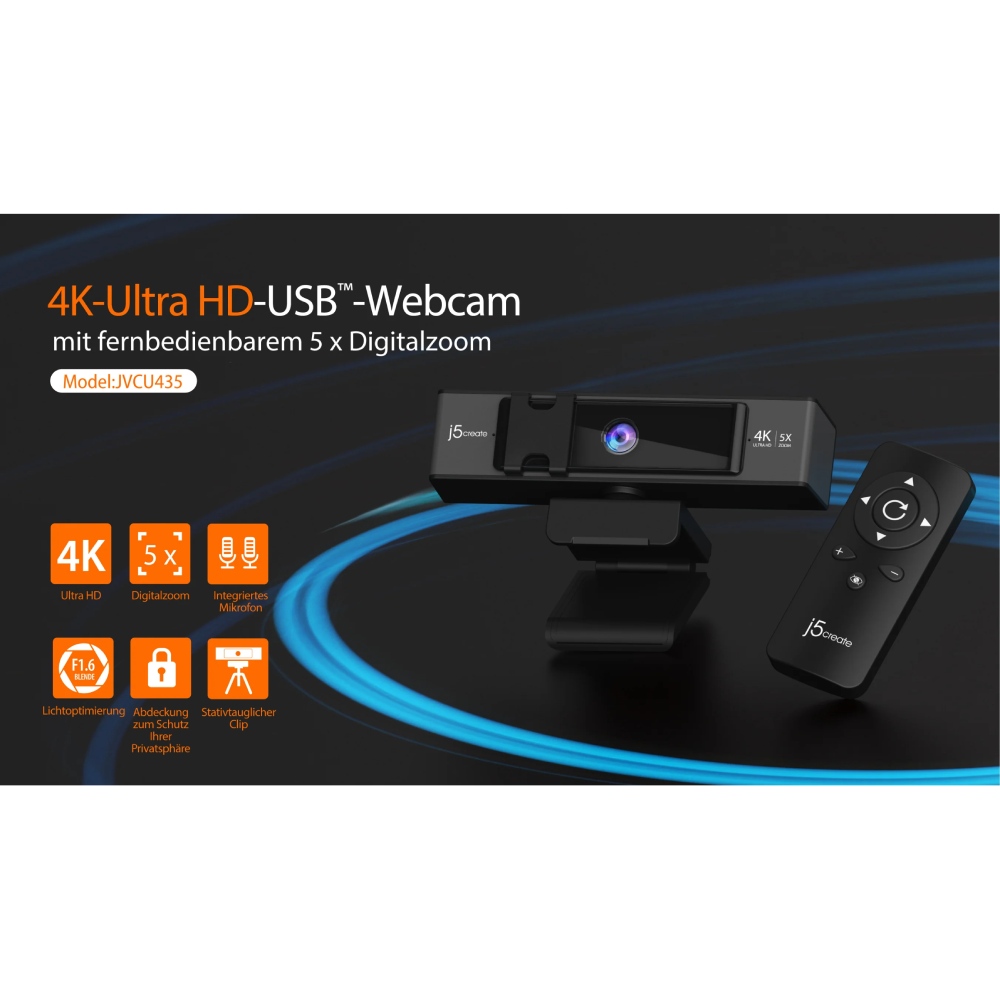 Фото Web-камера J5CREATE JVCU435-N Black/Silver