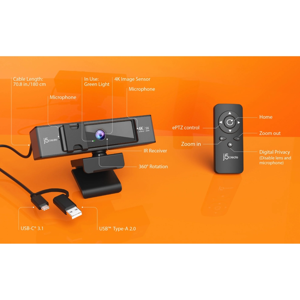 Обзор Web-камера J5CREATE JVCU435-N Black/Silver