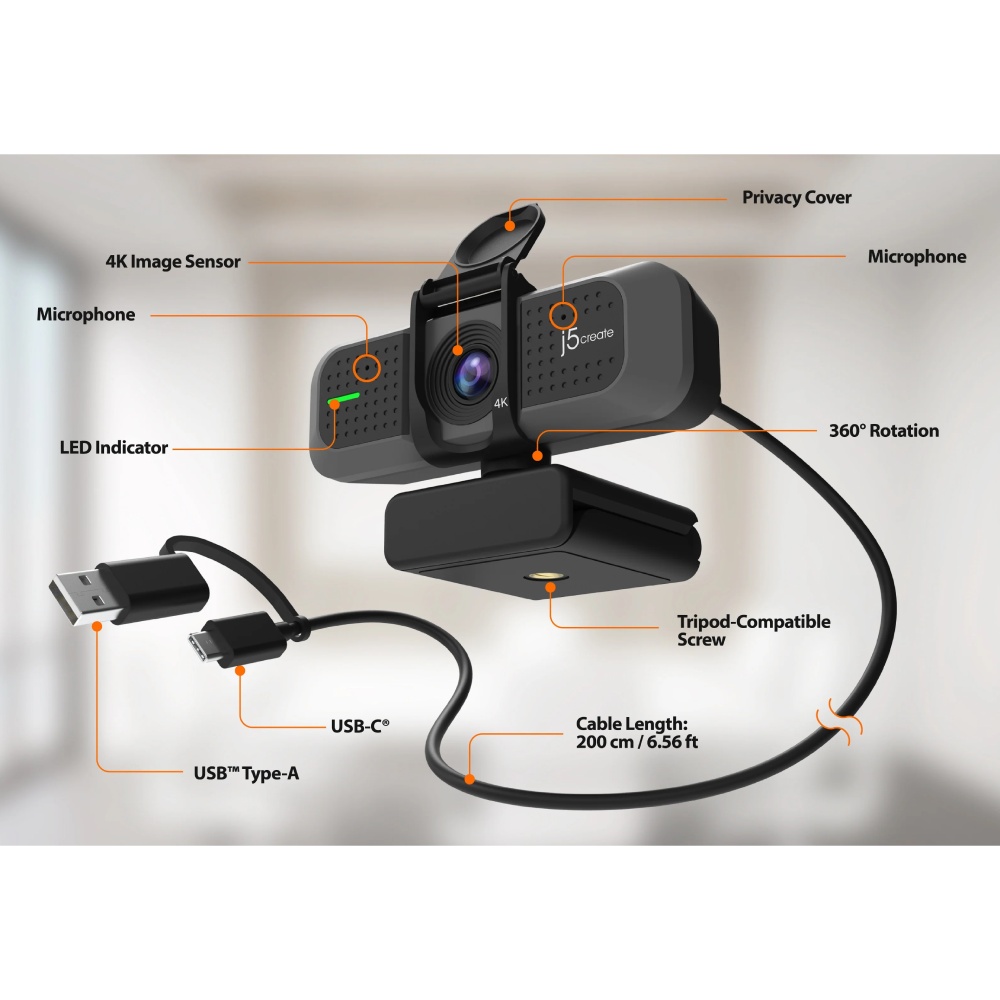 Фото Web-камера J5CREATE JVU430-N Black/Silver