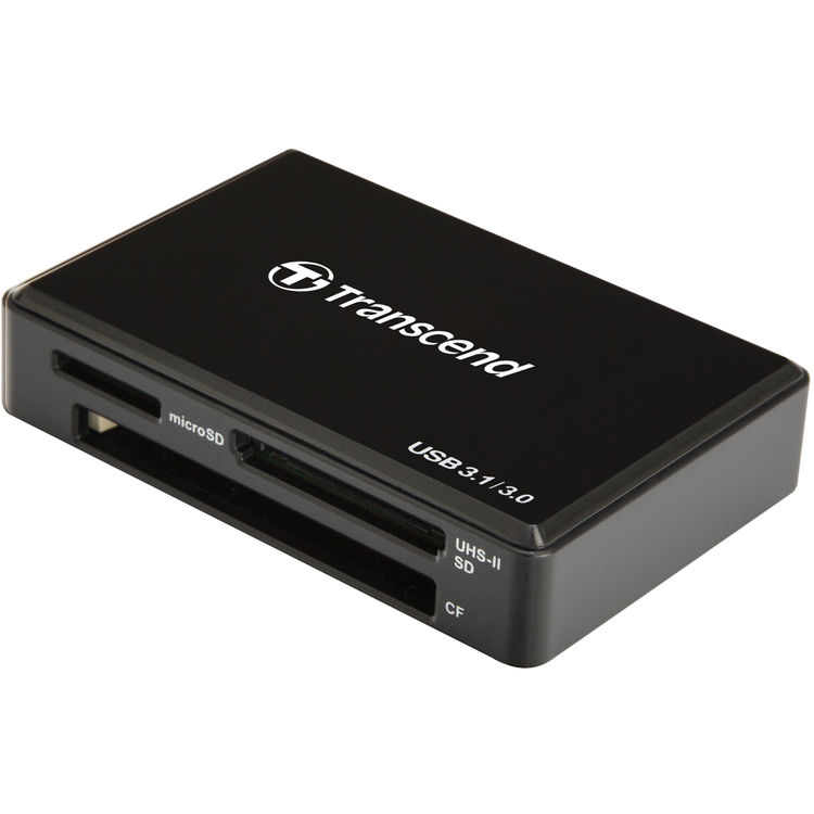 Картридер TRANSCEND TS-RDF9K UHS-II USB 3.1/3.0 Типы карт памяти Compact Flash (CF)